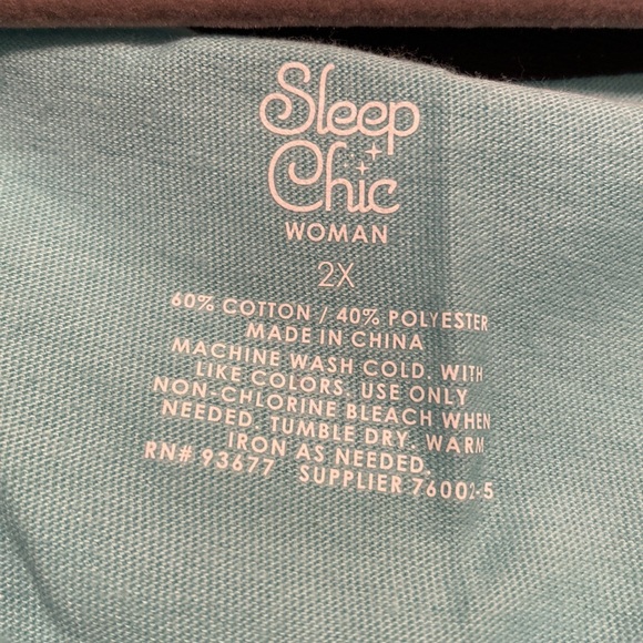 New Sleep Chic 3 Piece Pajama Set…size 2X - Picture 5 of 7